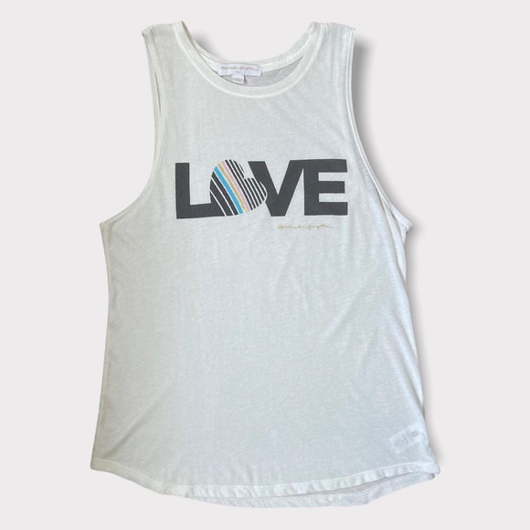 Spiritual Gangsta Retro Love Sheer Muscle Tank White Small - Picture 8 of 8